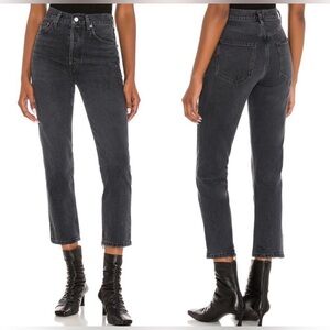 Agolde Women's Straight Leg Jeans - Dark Gray